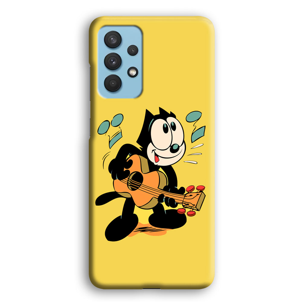 Felix The Cat Playing Okulele Samsung Galaxy A32 Case