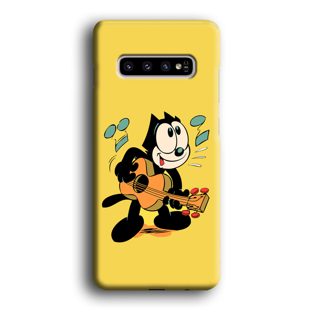 Felix The Cat Playing Okulele Samsung Galaxy S10 Case