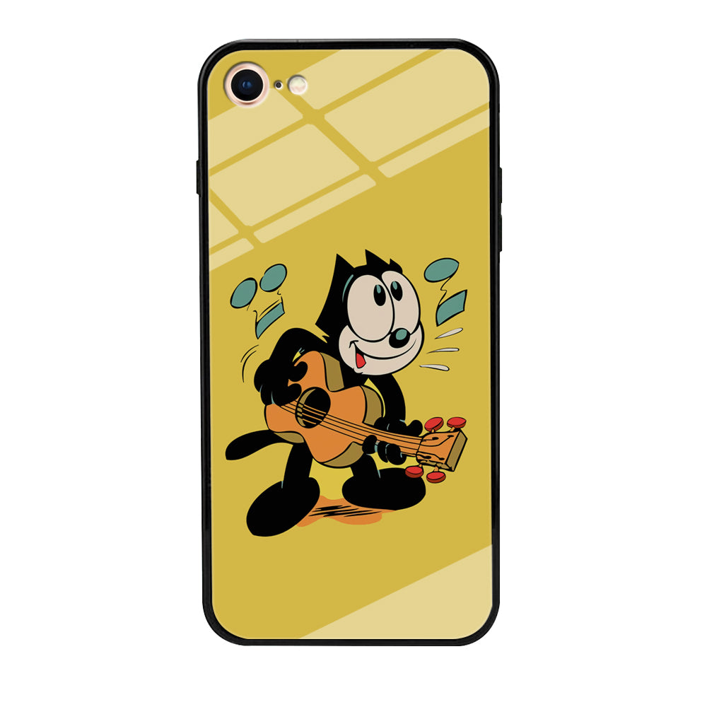 Felix The Cat Playing Okulele iPhone 8 Case