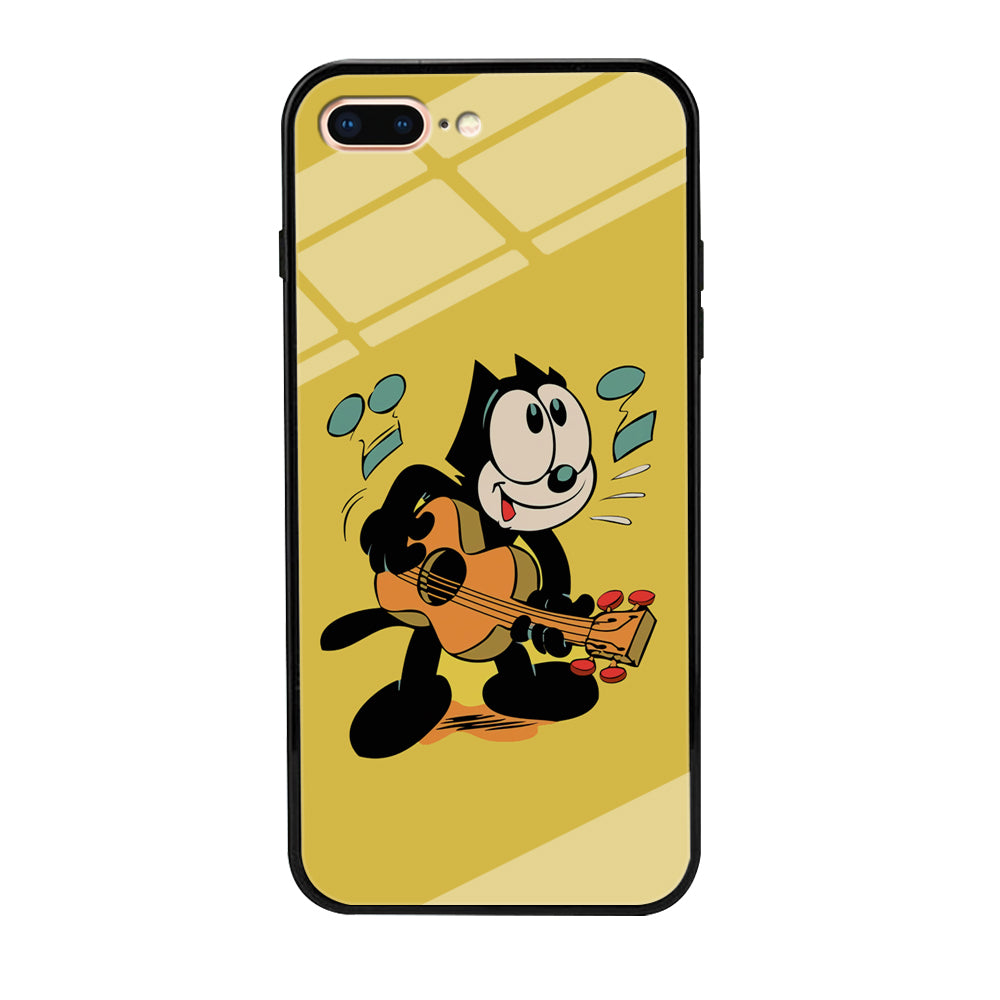 Felix The Cat Playing Okulele iPhone 8 Plus Case