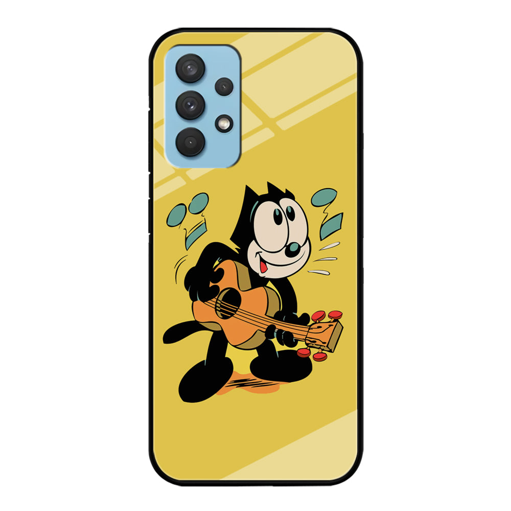 Felix The Cat Playing Okulele Samsung Galaxy A32 Case