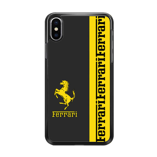 Ferrari Grey Of Yellow Symbol iPhone XS MAX Case - Carneyforia