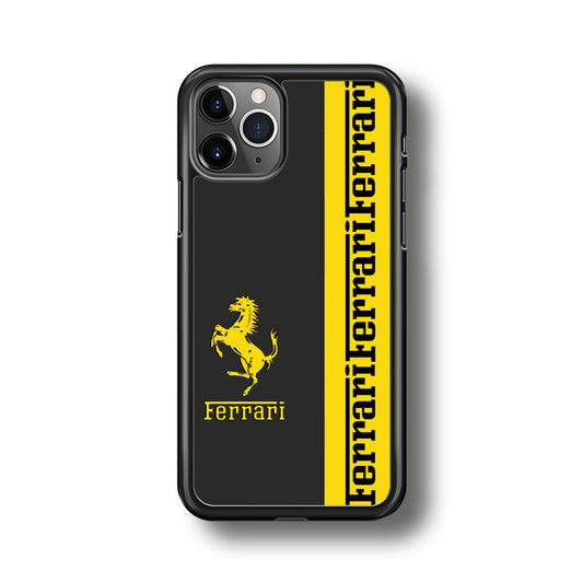 Ferrari Grey Of Yellow Symbol iPhone 11 Pro Max Case - Carneyforia