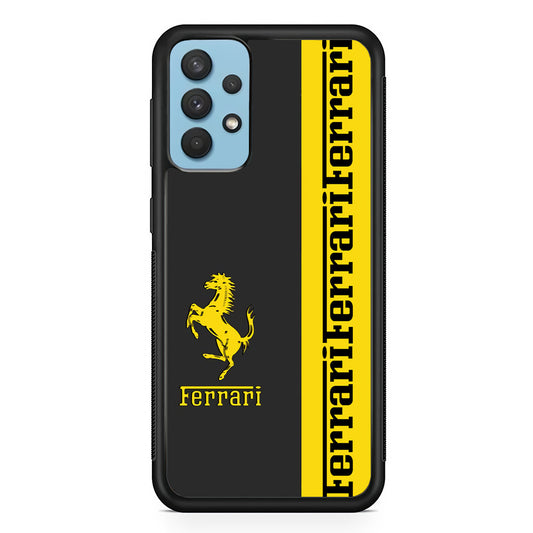 Ferrari Grey Of Yellow Symbol Samsung Galaxy A32 Case - Carneyforia