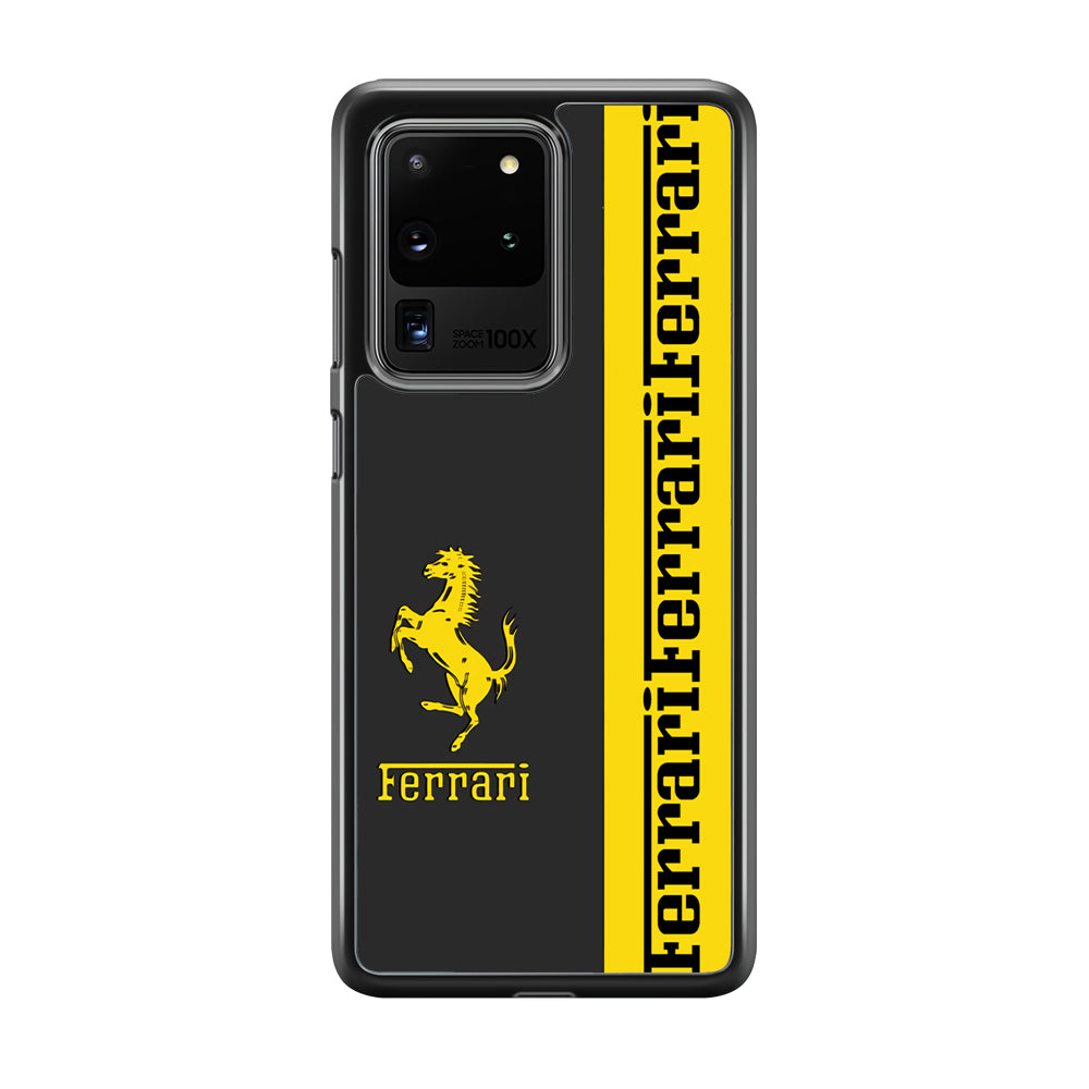 Ferrari Grey Of Yellow Symbol Samsung Galaxy S20 Ultra Case - Carneyforia