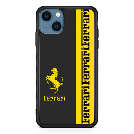 Ferrari Grey Of Yellow Symbol iPhone 13 Case - Carneyforia
