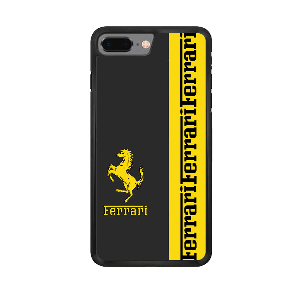 Ferrari Grey Of Yellow Symbol iPhone 8 Plus Case - Carneyforia