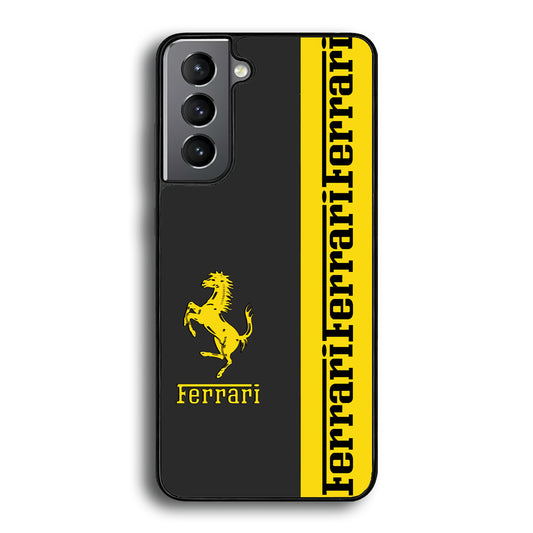 Ferrari Grey Of Yellow Symbol Samsung Galaxy S21 Case - Carneyforia