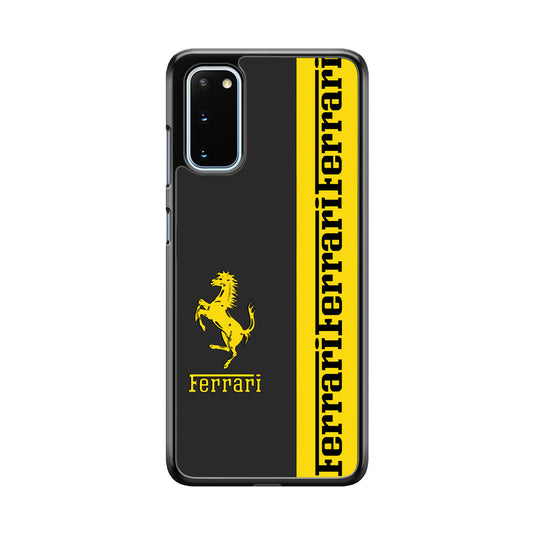 Ferrari Grey Of Yellow Symbol Samsung Galaxy S20 Case - Carneyforia