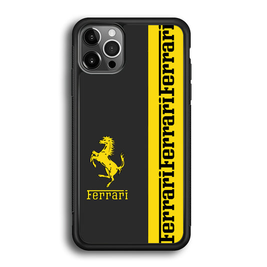 Ferrari Grey Of Yellow Symbol iPhone 12 Pro Case - Carneyforia