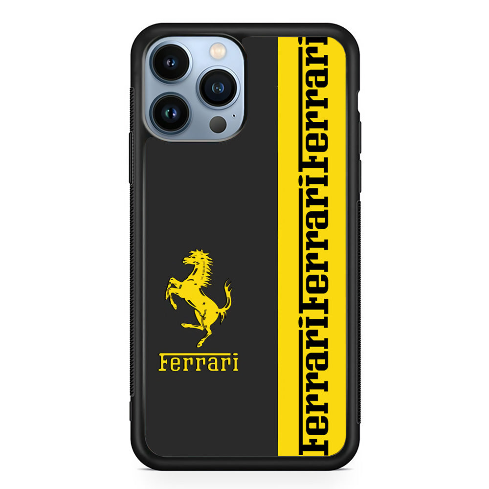Ferrari Grey Of Yellow Symbol iPhone 13 Pro Max Case - Carneyforia