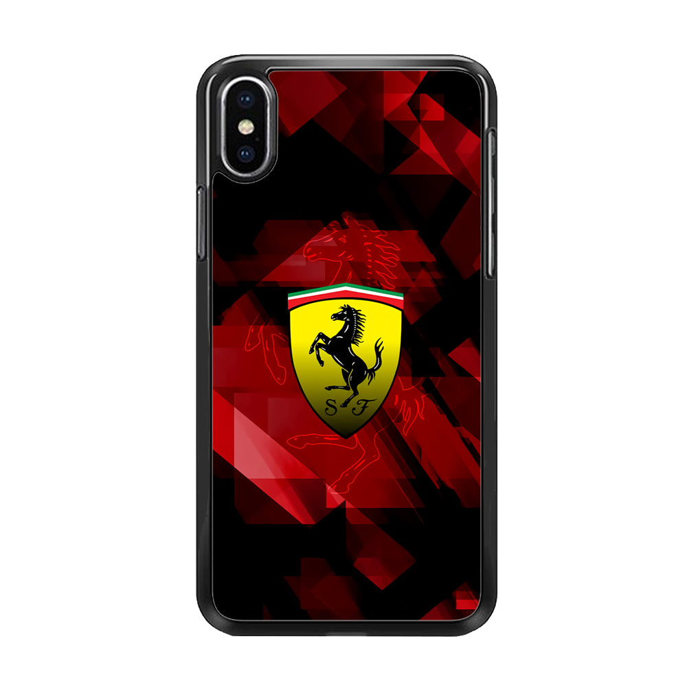 Ferrari Red Abstract iPhone X Case - Carneyforia