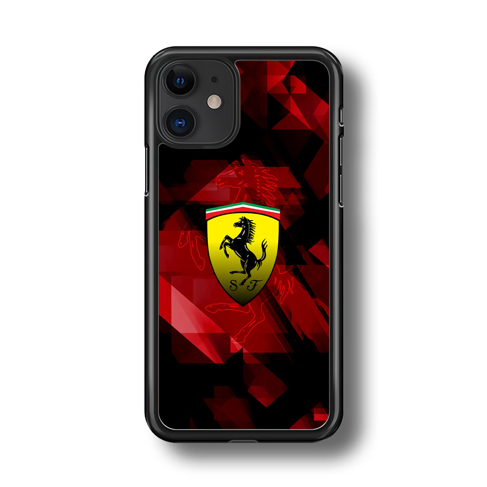 Ferrari Red Abstract iPhone 11 Case - Carneyforia