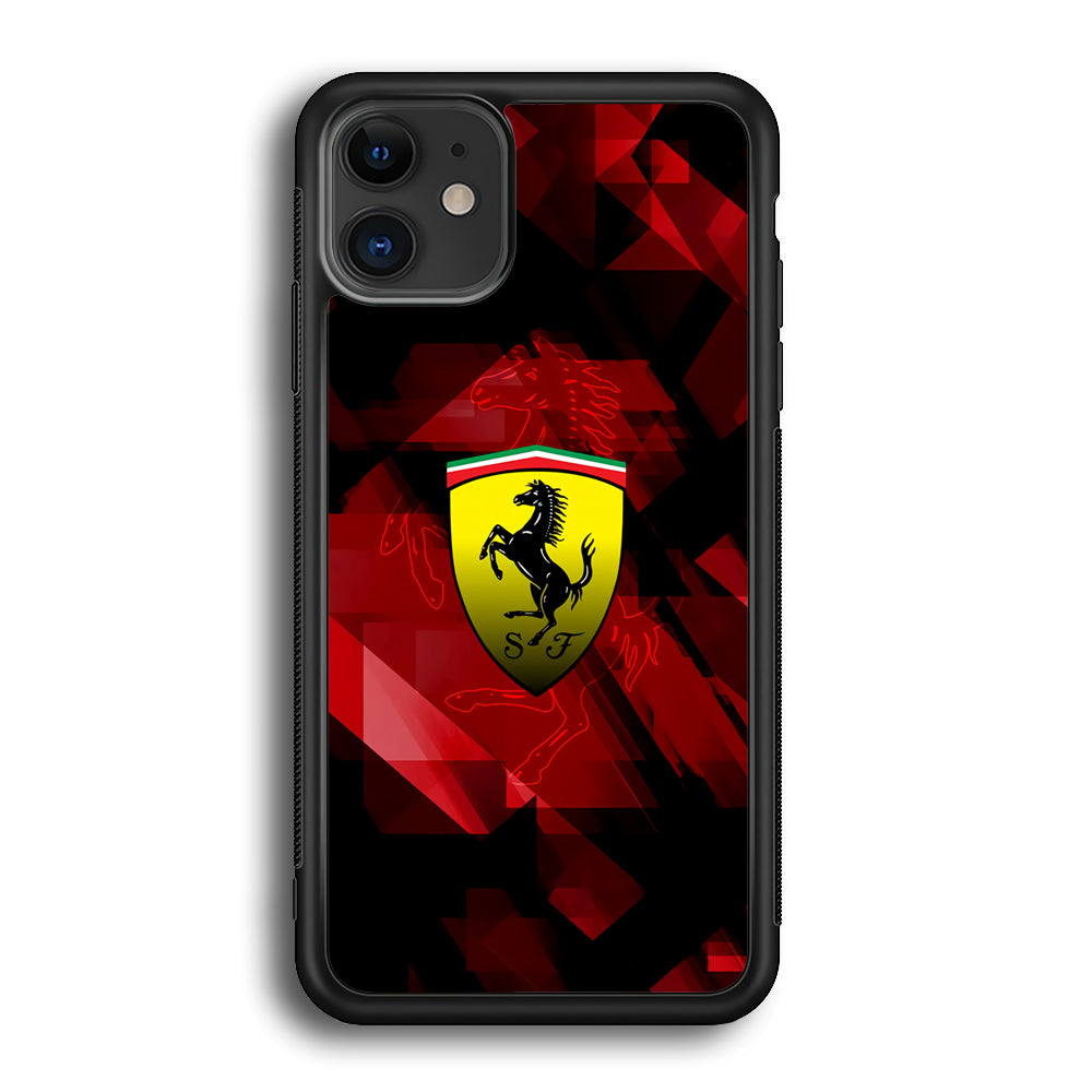 Ferrari Red Abstract iPhone 12 Case - Carneyforia