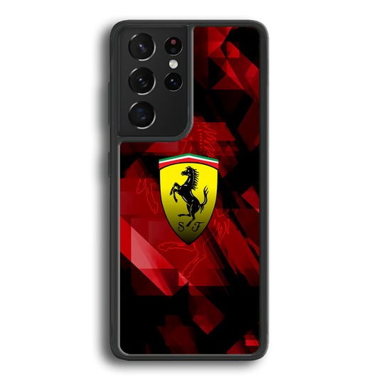 Ferrari Red Abstract Samsung Galaxy S21 Ultra Case - Carneyforia