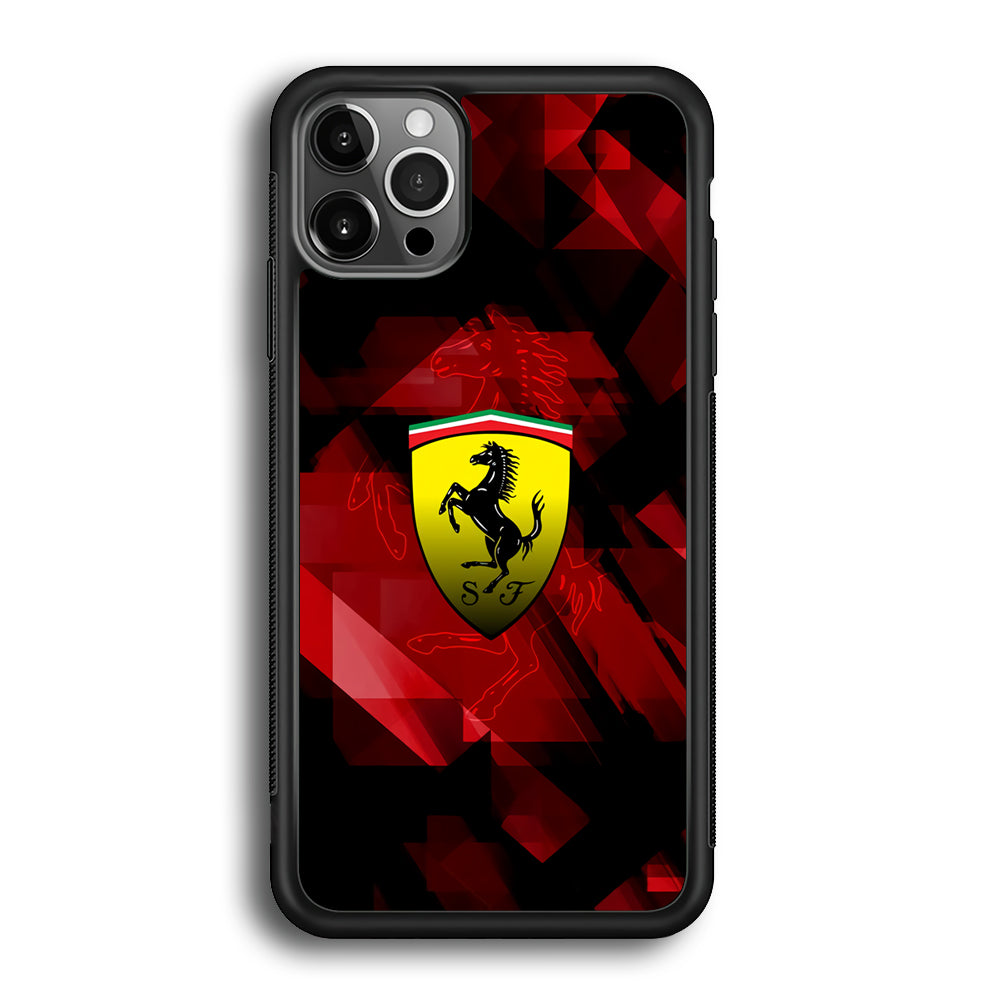 Ferrari Red Abstract iPhone 12 Pro Case - Carneyforia