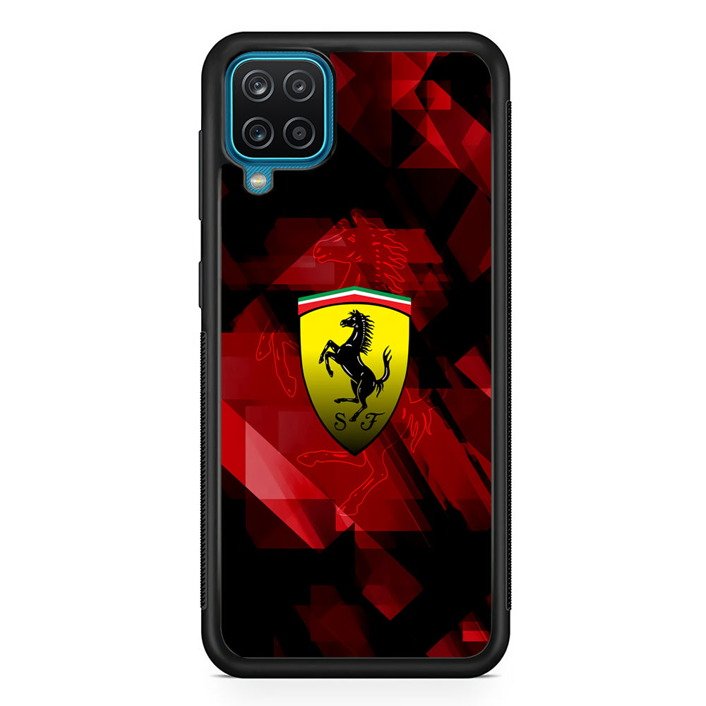 Ferrari Red Abstract Samsung Galaxy A12 Case - Carneyforia