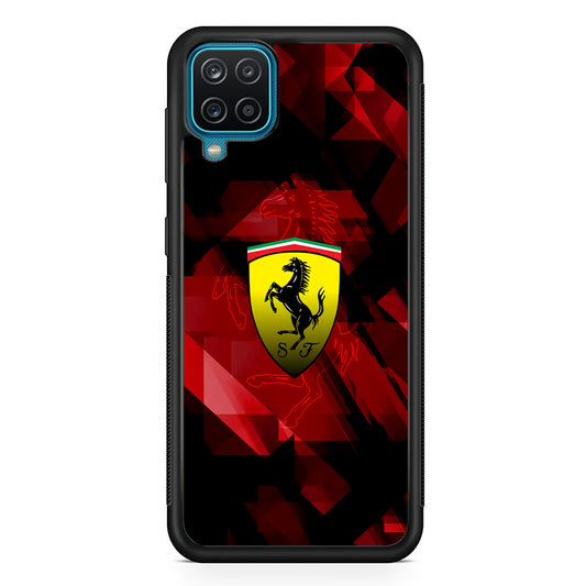 Ferrari Red Abstract Samsung Galaxy A12 Case - Carneyforia