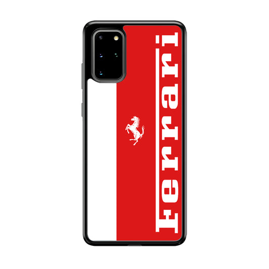 Ferrari Red And White Combination Samsung Galaxy S20 Plus Case - Carneyforia