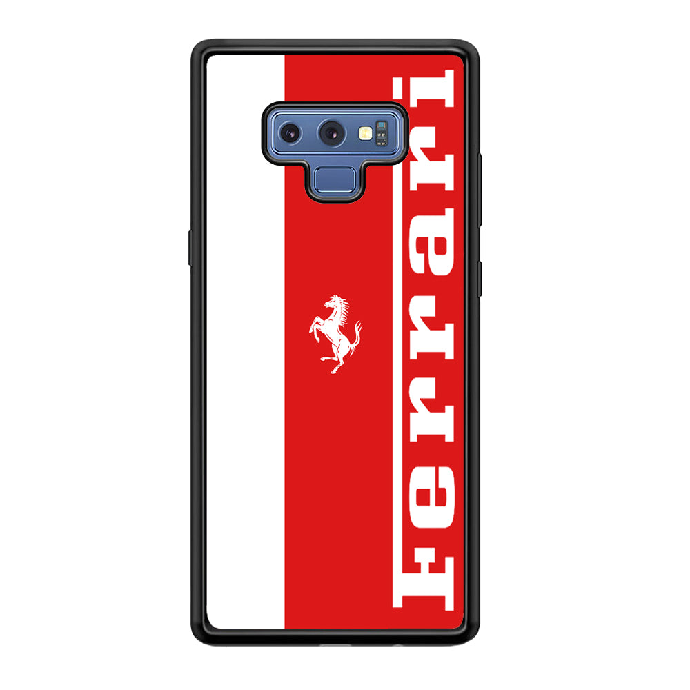 Ferrari Red And White Combination Samsung Galaxy Note 9 Case - Carneyforia