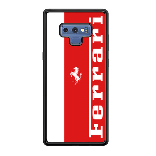 Ferrari Red And White Combination Samsung Galaxy Note 9 Case - Carneyforia