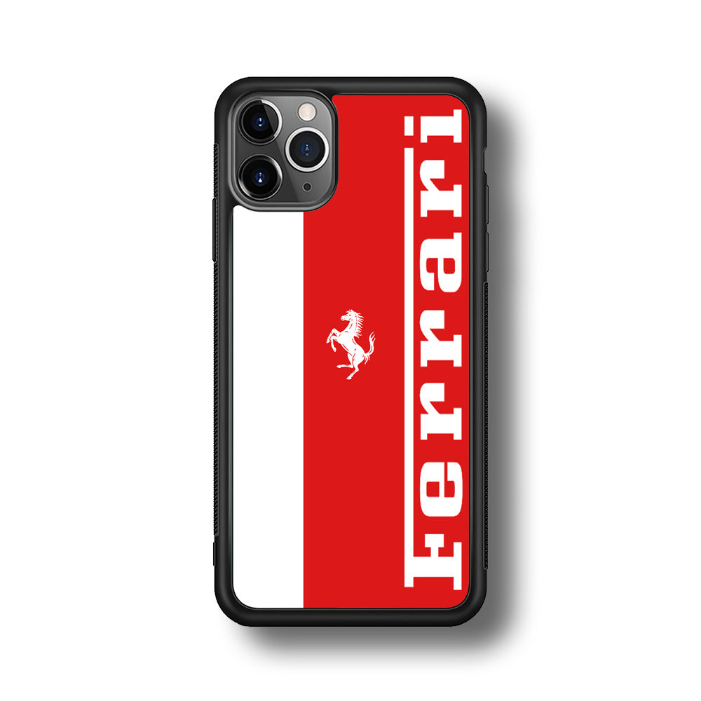 Ferrari Red And White Combination iPhone 11 Pro Case - Carneyforia