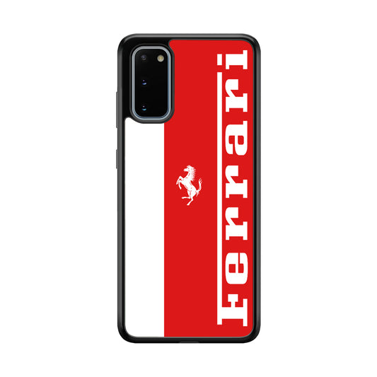 Ferrari Red And White Combination Samsung Galaxy S20 Case - Carneyforia