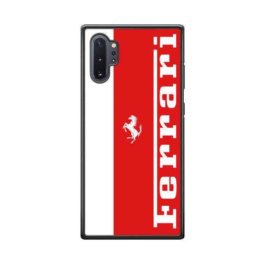 Ferrari Red And White Combination Samsung Galaxy Note 10 Plus Case - Carneyforia