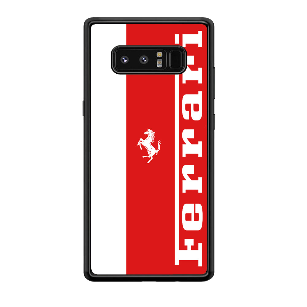 Ferrari Red And White Combination Samsung Galaxy Note 8 Case - Carneyforia