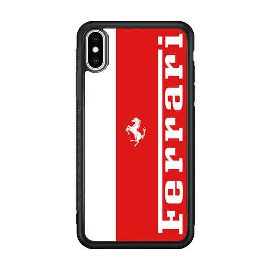 Ferrari Red And White Combination iPhone XS MAX Case - Carneyforia