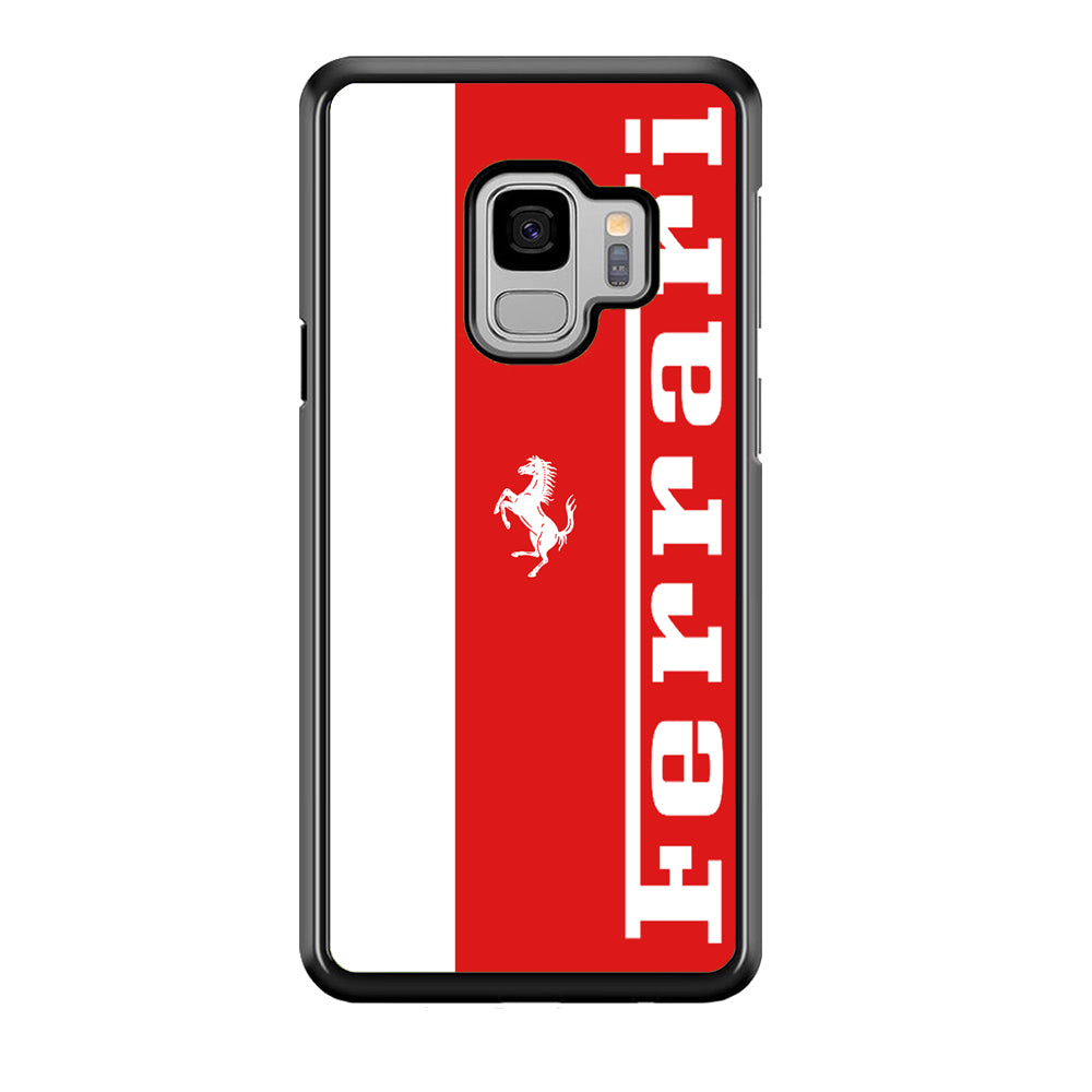 Ferrari Red And White Combination Samsung Galaxy S9 Case Default Title