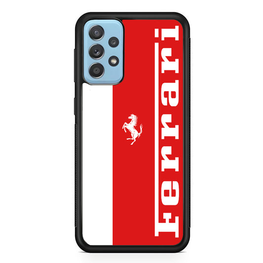 Ferrari Red And White Combination Samsung Galaxy A72 Case - Carneyforia