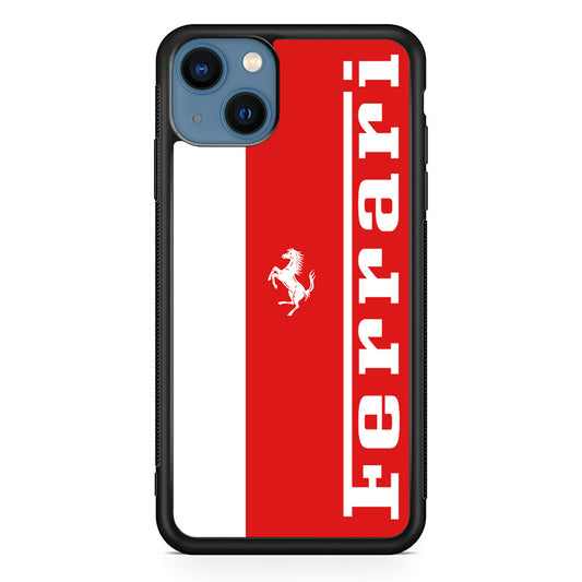Ferrari Red And White Combination iPhone 13 Case - Carneyforia