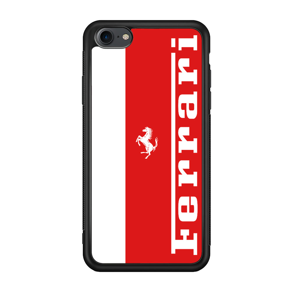 Ferrari Red And White Combination iPhone 8 Case - Carneyforia