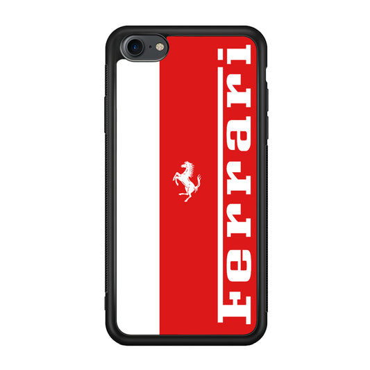 Ferrari Red And White Combination iPhone 8 Case - Carneyforia