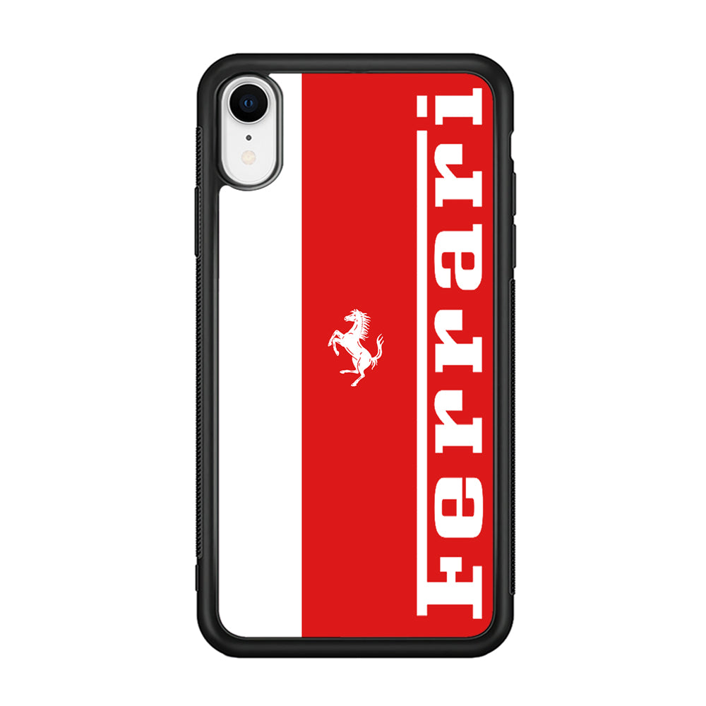 Ferrari Red And White Combination iPhone XR Case - Carneyforia