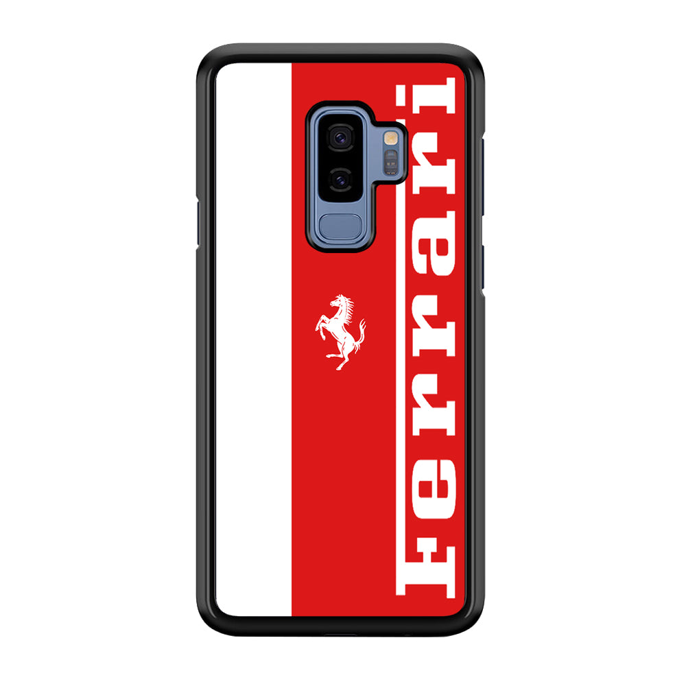 Ferrari Red And White Combination Samsung Galaxy S9 Plus Case - Carneyforia