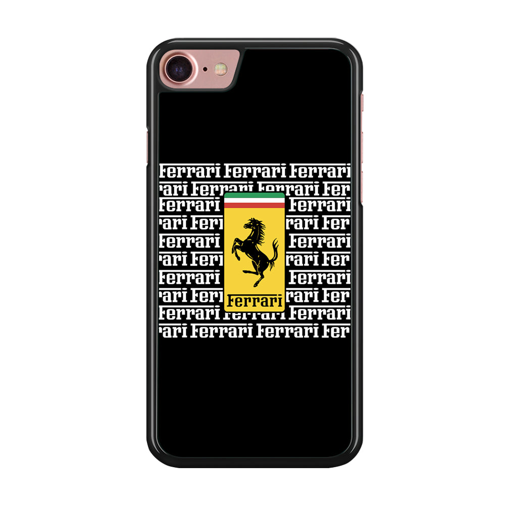 Ferrari Words Logo In Black iPhone 7 Case - Carneyforia