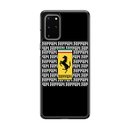 Ferrari Words Logo In Black Samsung Galaxy S20 Plus Case - Carneyforia