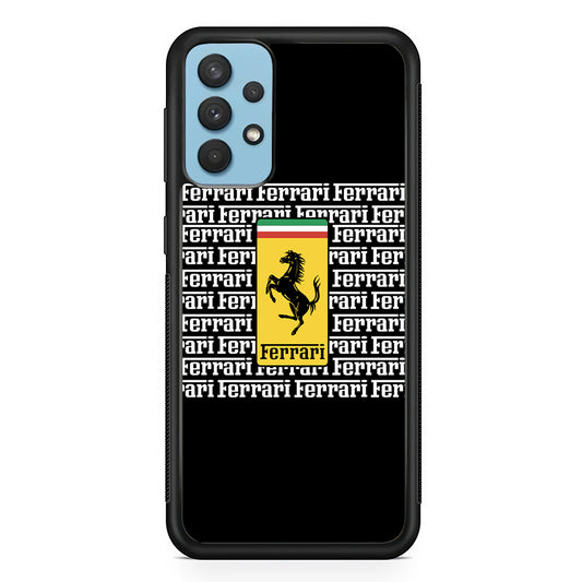 Ferrari Words Logo In Black Samsung Galaxy A32 Case - Carneyforia