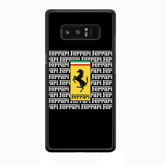 Ferrari Words Logo In Black Samsung Galaxy Note 8 Case - Carneyforia