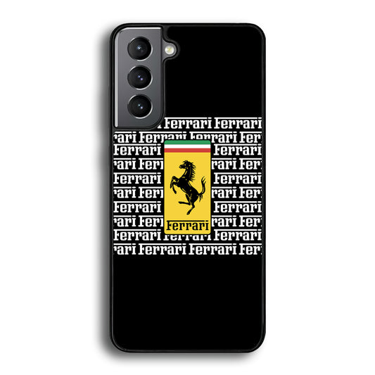 Ferrari Words Logo In Black Samsung Galaxy S21 Case - Carneyforia