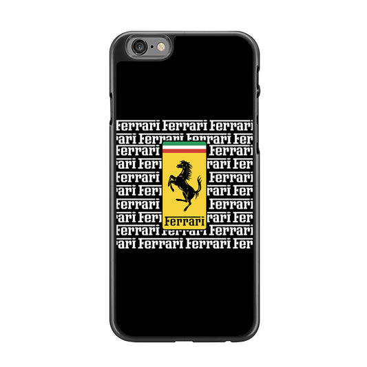 Ferrari Words Logo In Black iPhone 6 Plus | 6s Plus Case - Carneyforia