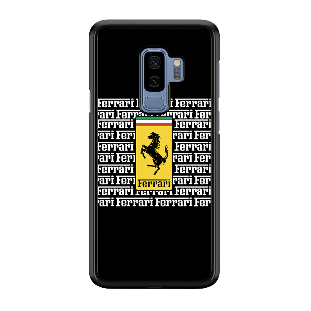 Ferrari Words Logo In Black Samsung Galaxy S9 Plus Case Default Title