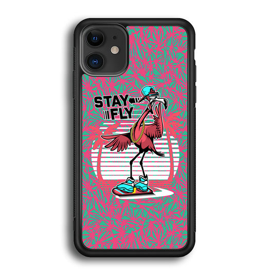 Flamingo Skate to Fly iPhone 12 Case