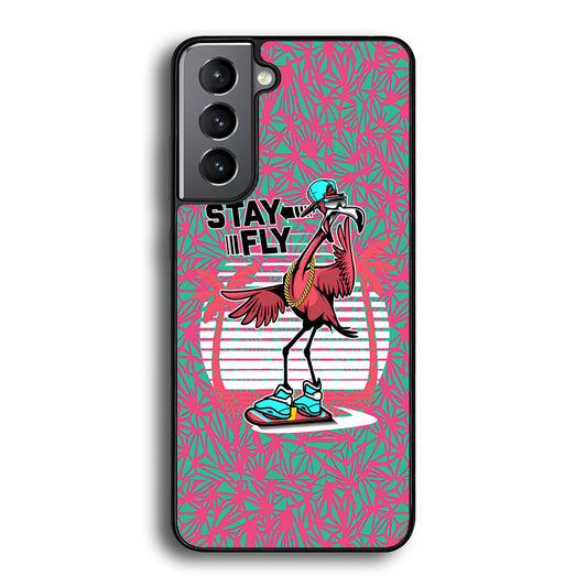 Flamingo Skate to Fly Samsung Galaxy S21 Plus Case - Carneyforia
