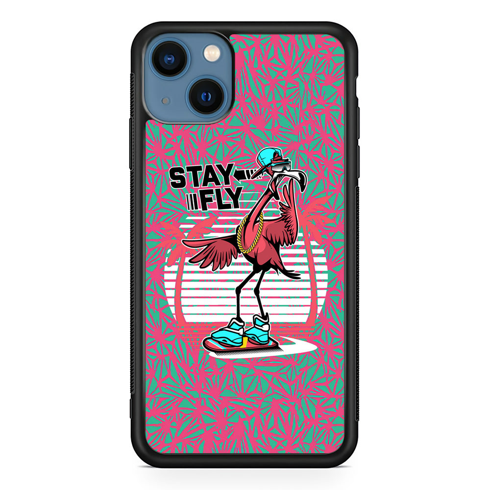 Flamingo Skate to Fly iPhone 13 Case