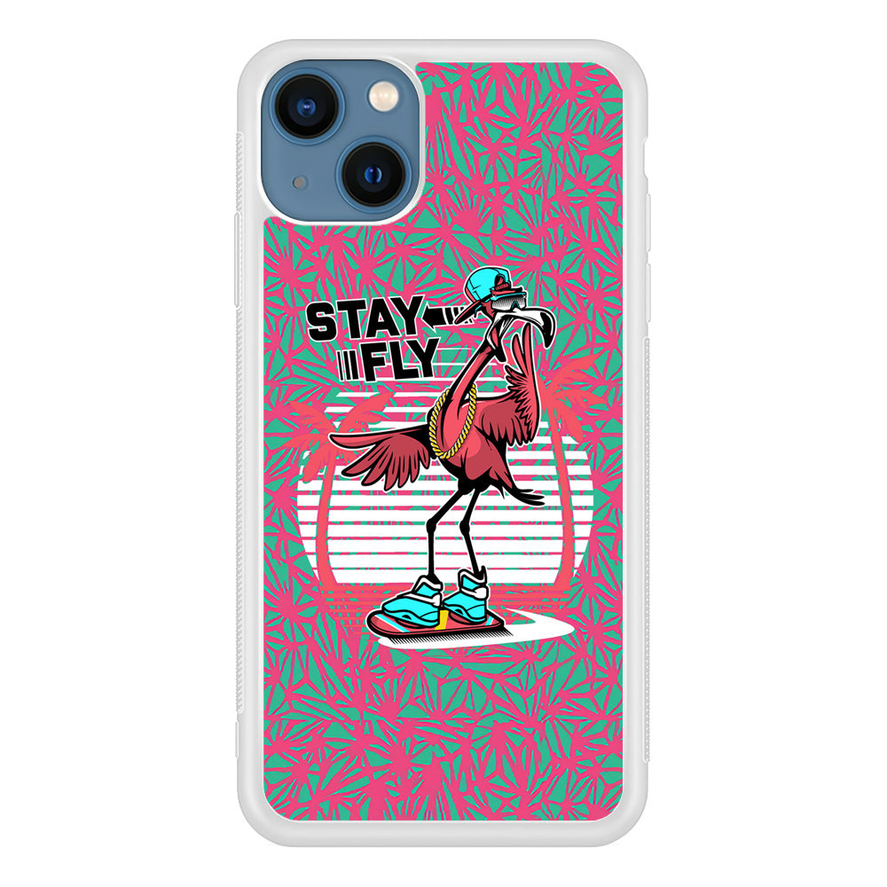 Flamingo Skate to Fly iPhone 13 Case