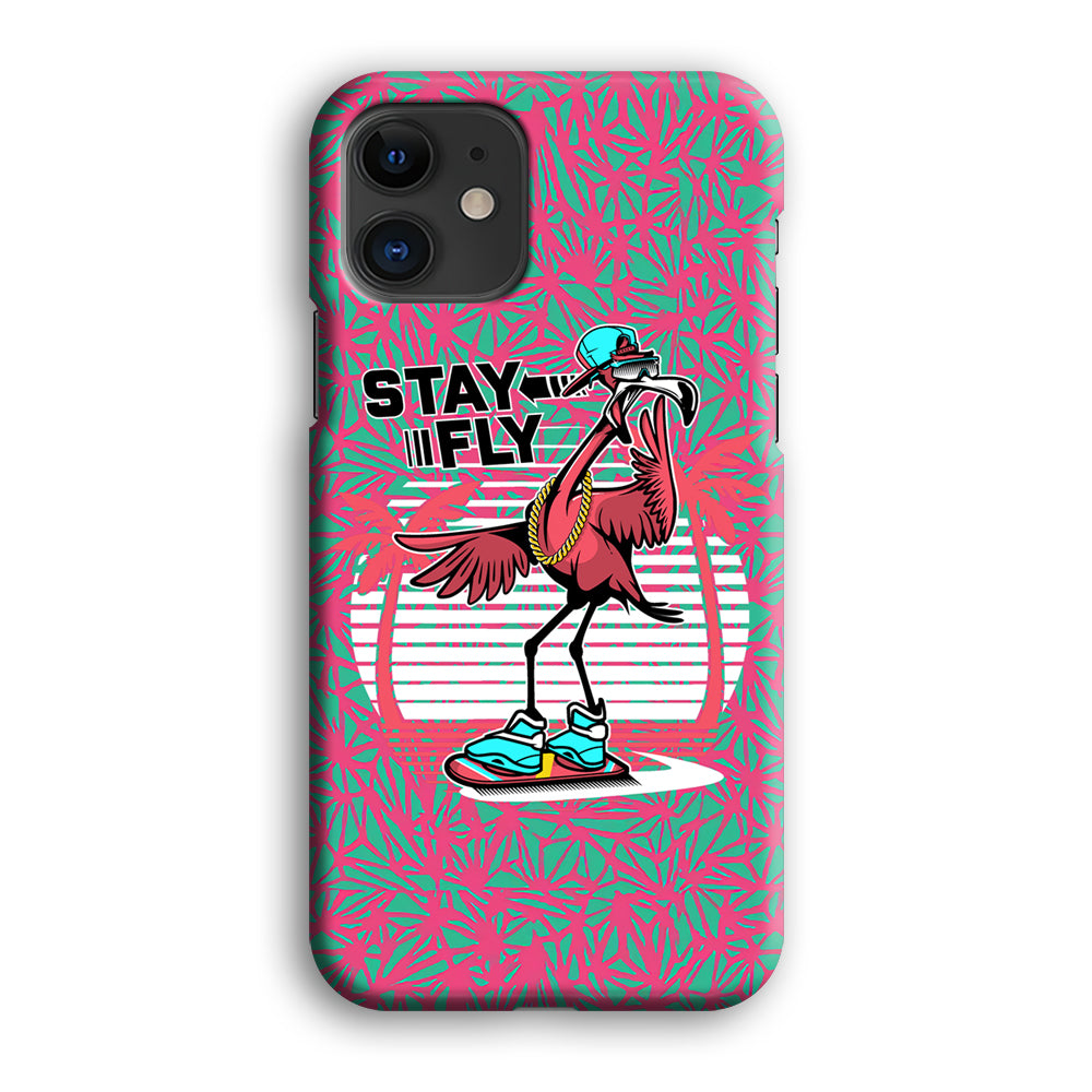 Flamingo Skate to Fly iPhone 12 Case