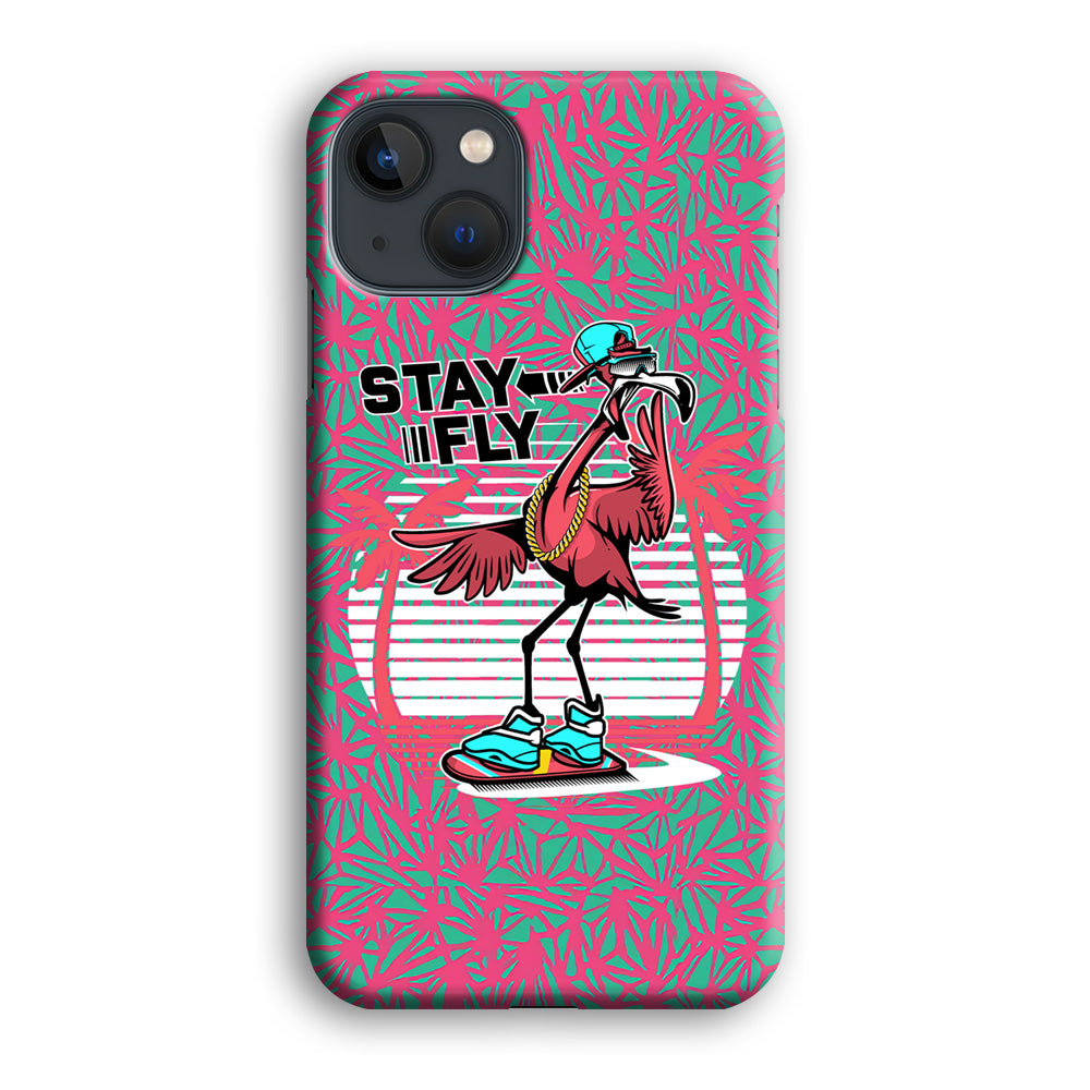 Flamingo Skate to Fly iPhone 13 Case